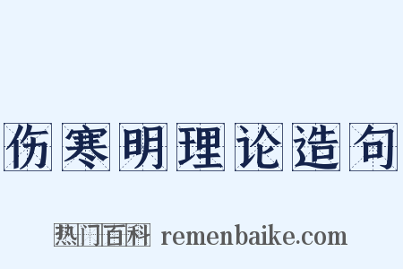 伤寒明理论造句是什么意思的图片